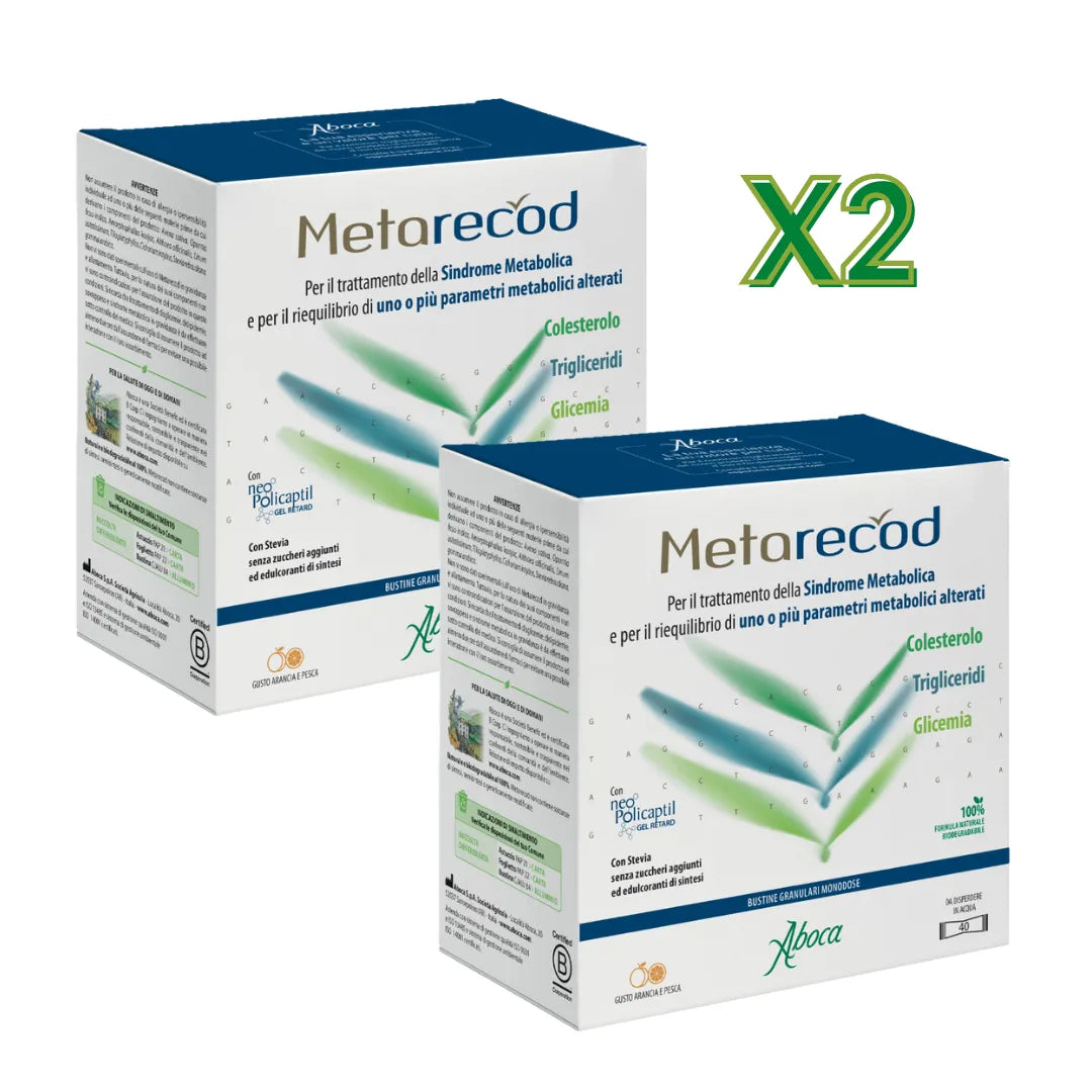 🟢 Aboca Metarecod 40 Bustine Granulari Bipacco