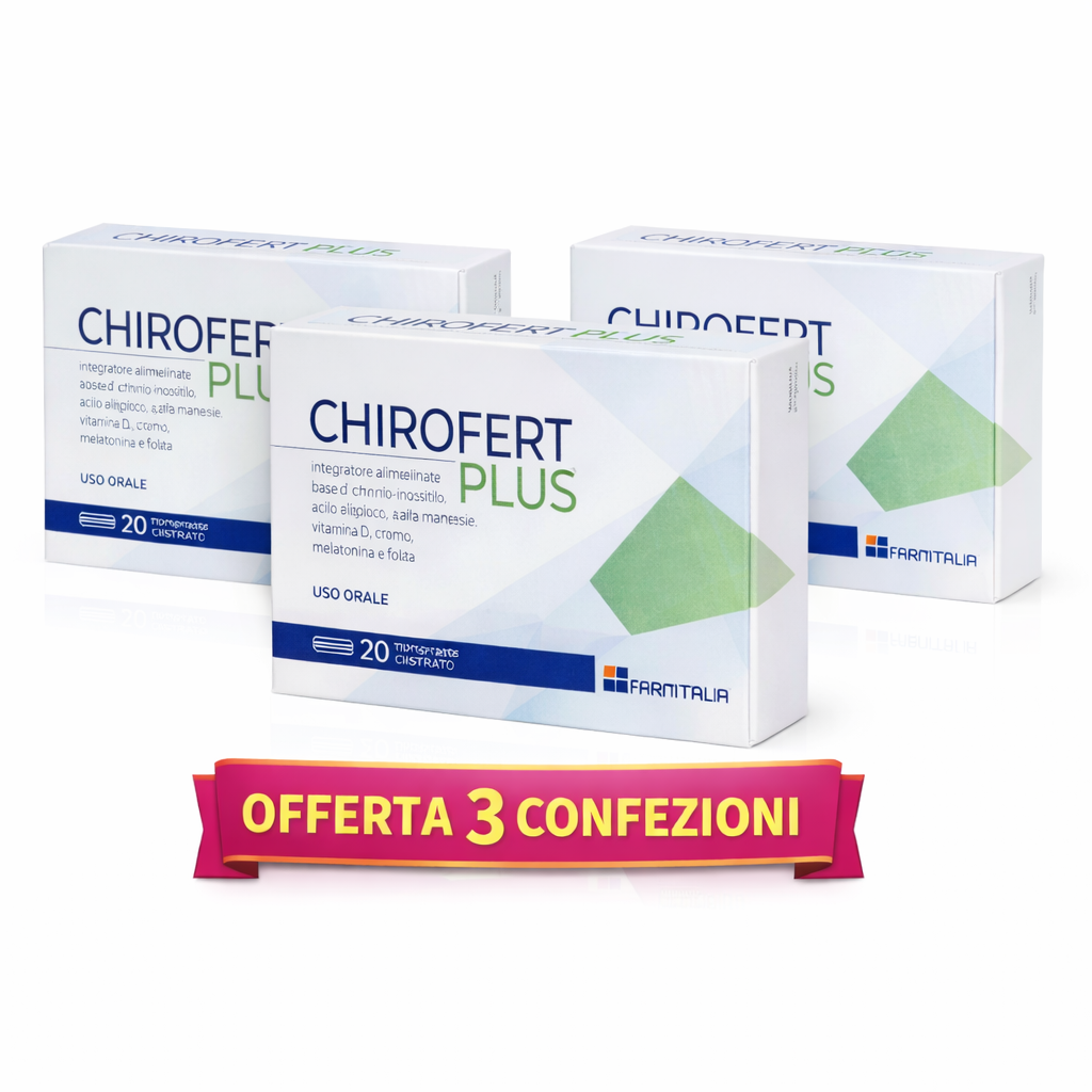 Chirofert Plus Integratore Alimentare 3 Confezioni – D-Chiro-Inositolo, Acido Folico