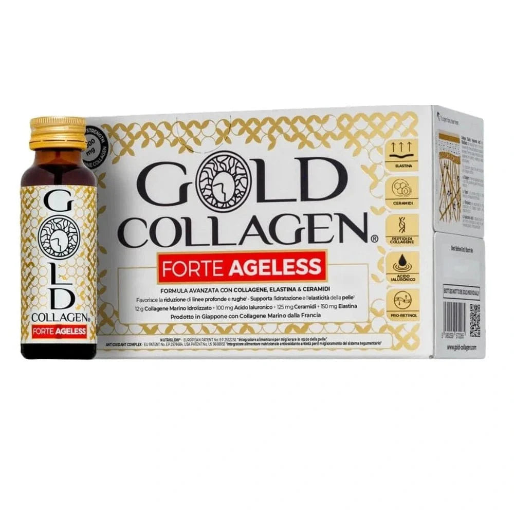 Gold Collagen Forte Ageless integratore collagene marino 10 flaconi da 50 ml