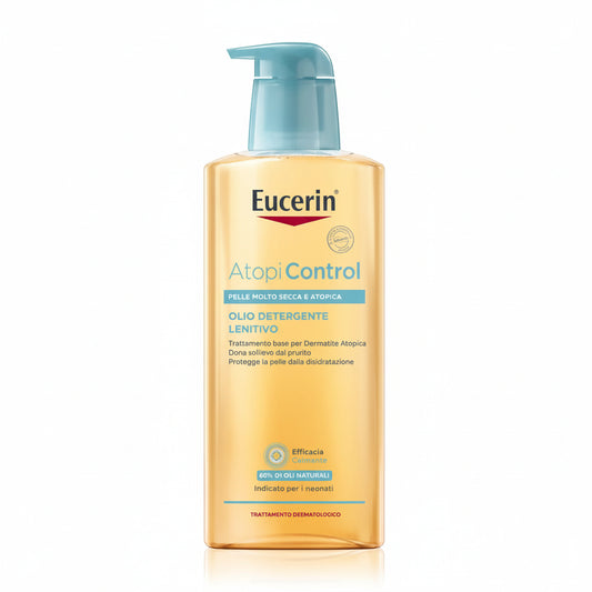 Eucerin AtopiControl Olio Detergente 400ml – Detergente Lenitivo per Pelle Secca e Atopica
