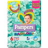 FATER SpA PAMPERS BABY DRY DWCT EXTRALARGE 14PZ