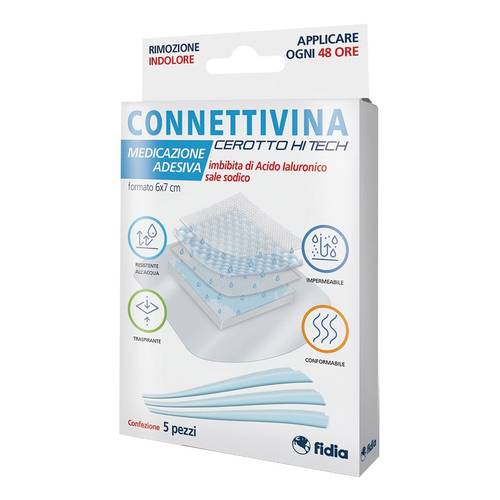Fidia Farmaceutici SpA Connettivina cerotto hitech 6X7cm 5 pezzi