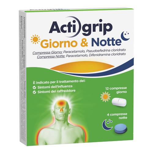 Actigrip giorno & notte 12+4 compresse 