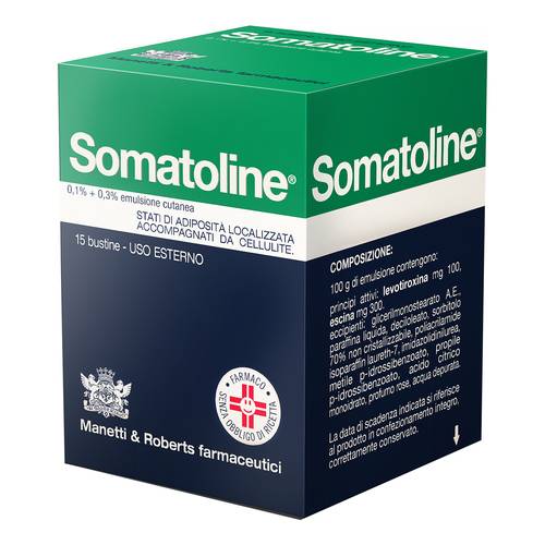 SOMATOLINE EMULSIONE 15 BUSTINE 0,1+0,3%