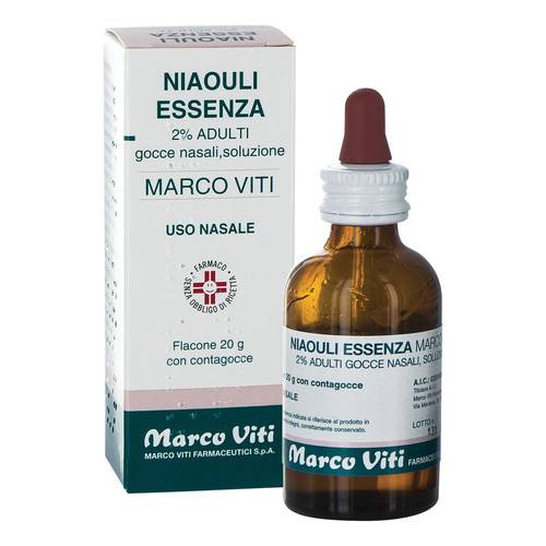 MARCO VITI FARMACEUTICI SpA NIAOULI ESSENZA MV*2% GTT 20G