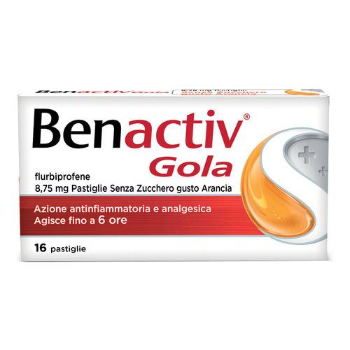 Benactiv Gola arancia senza zucchero 16 capsule
