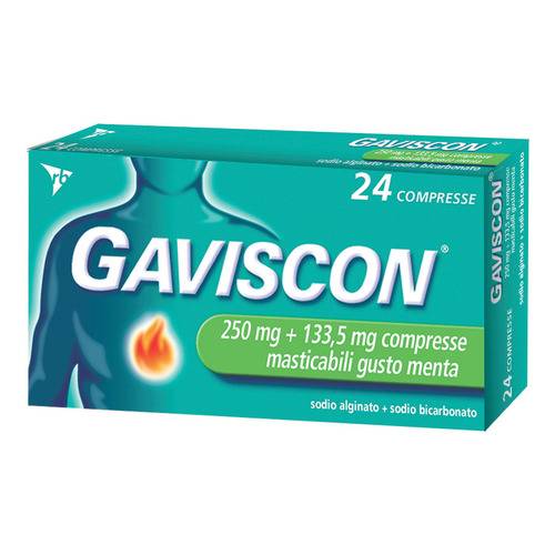 RECKITT BENCKISER H.(IT.) SpA GAVISCON*24 COMPRESSE MENTA 250+133,5MG