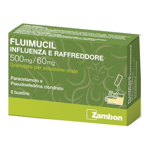 Zambon Italia Srl Fluimucil influenza raffreddore 8 bustine